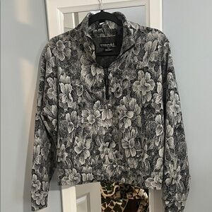 Kyodan Floral Quarter Zip Pullover S